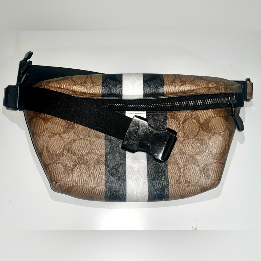 Coach Belt Bag for Men, brown/black everything intact.